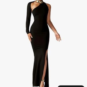 Elegant Black One-Shoulder Dress